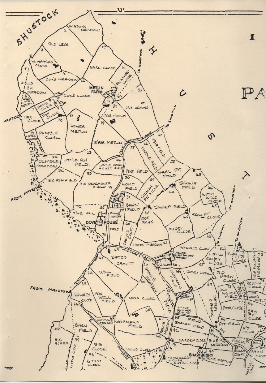 Old Farm Maps With Field Names Fillongley-History