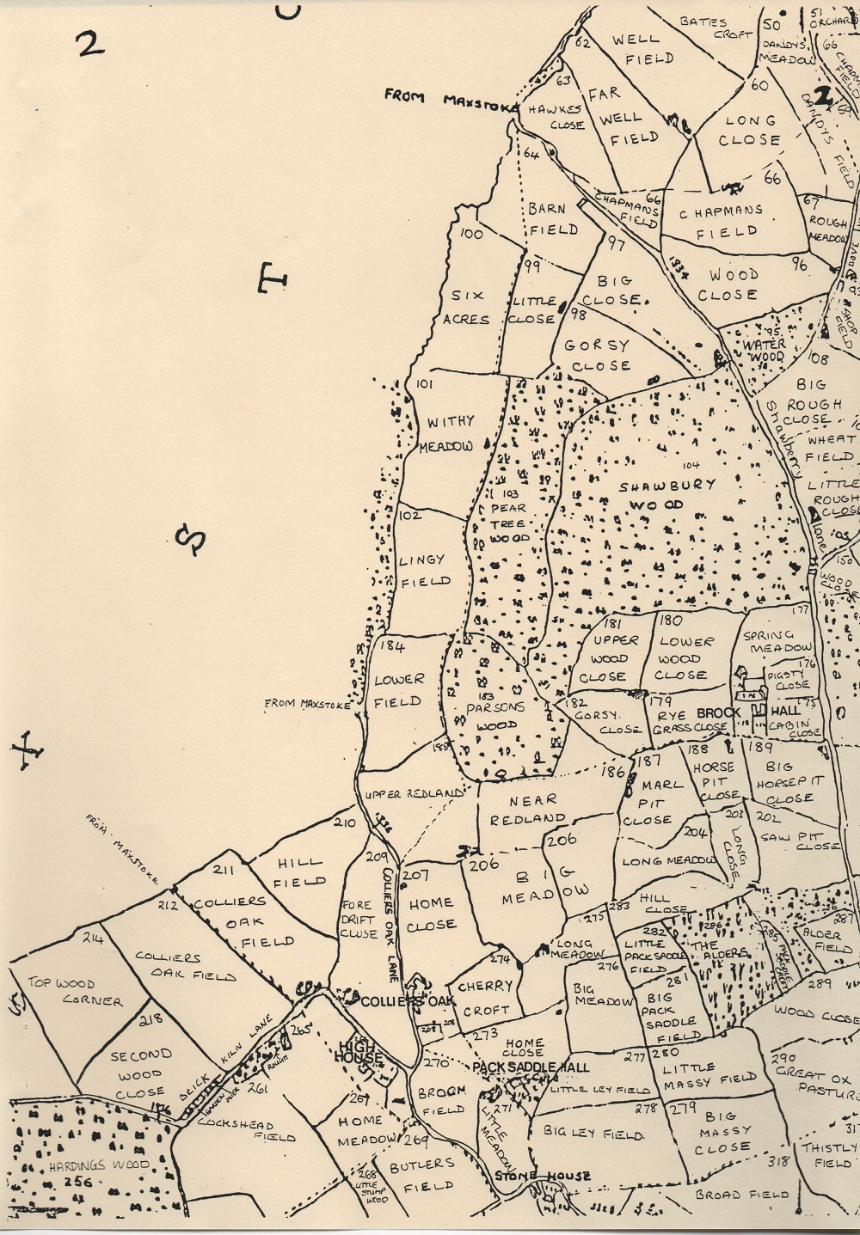 Old Farm Maps With Field Names Fillongley-History